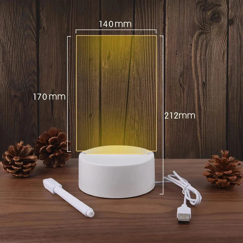 Smart LED Night Lamp Writing Board